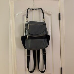 Steve Madden Charcoal and Black Backpack/Purse